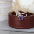 thumbnail image 5 of Lavender Amethyst Ring For Women Simple Copper Silver Band US Sizes 6 7 8 9 Elegant Fine Jewelry Copper Shines, 5 of 9