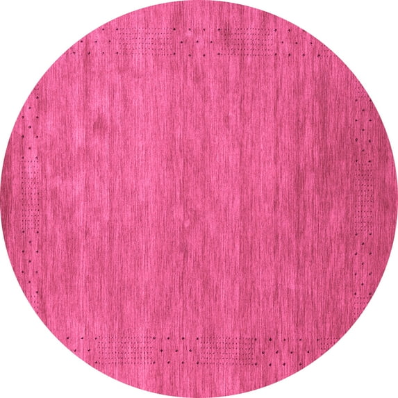 Ahgly Company Indoor Round Abstract Purple Contemporary Area Rugs, 4' Round
