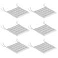 thumbnail image 1 of Outsunny Outdoor Patio Chair Cushion with Ties, Button Tuft, Light Grey, 1 of 10