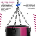 thumbnail image 5 of RDX 14PC Punching Bag Anti Swing Heavy Filled Set, Non Tear Maya Hide Leather Adult Bag Wall Bracket Ceiling Hook Punch Gloves Chain, Pink, 60 lb, 80 lb, 5 of 9