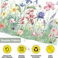 thumbnail image 3 of Spring Flower Shower Curtain Set Watercolor Floral Plant Decoration Shower Curtain Nature Colorful Wildflower Waterproof Fabric Shower Curtain with 12 Hooks 72x72 Inches, 3 of 6