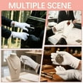 thumbnail image 7 of 12 Pair White Cotton Gloves for Eczema, Dry Hands, Moisturizing, Inspection, Coin Handling and Jewelry, 7 of 7