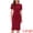 Wine Red, variant on DARING DIVA Women's Short Sleeve Crew Neck Bodycon Sheath Midi Dress XS Royal Blue
