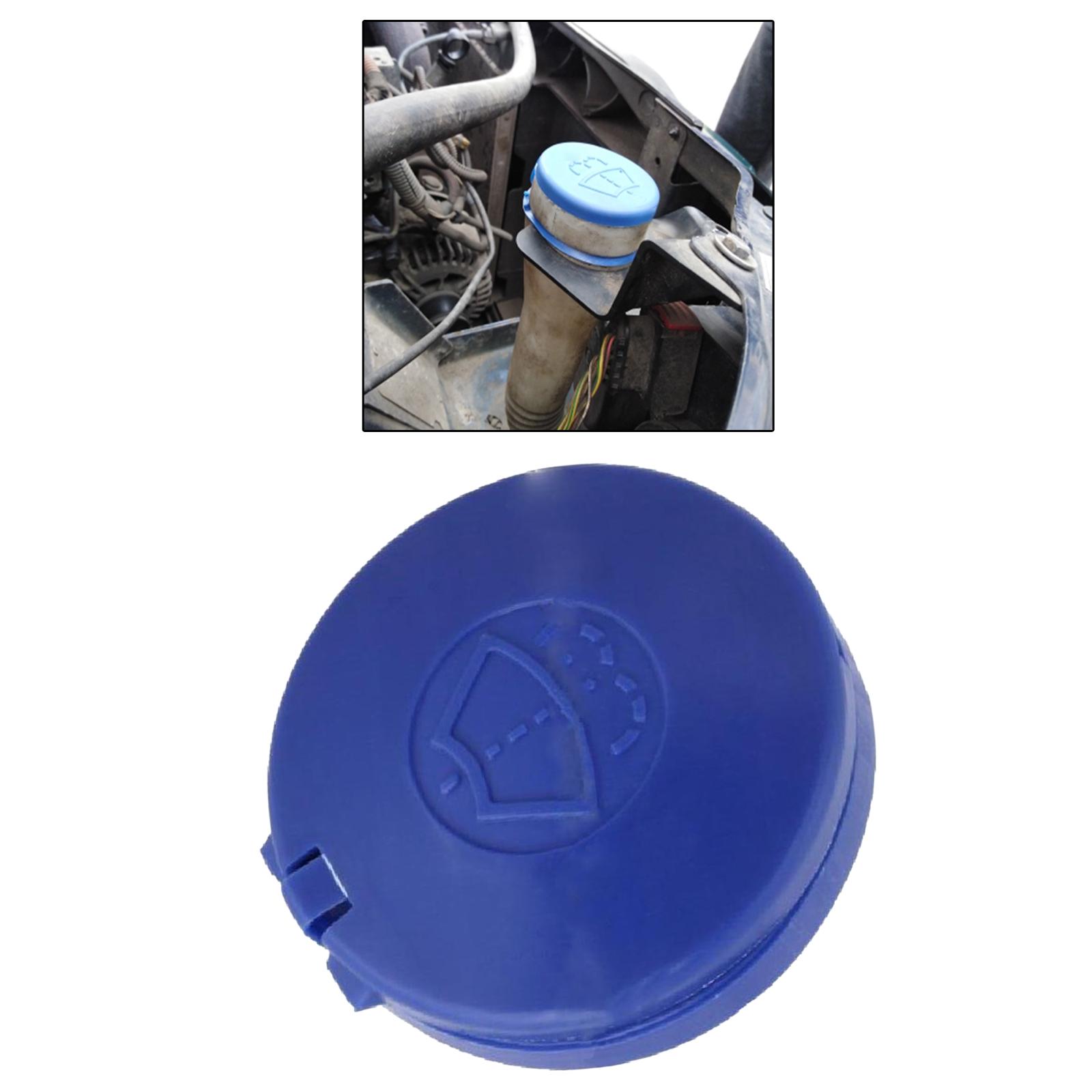Blue cap of the tank for windshield washer fluid, close up Stock Photo -  Alamy