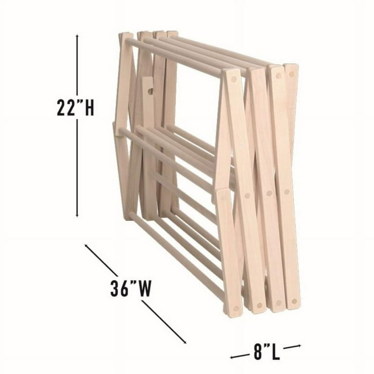 Pennsylvania Woodworks Wall Mounted Clothes Drying Rack Collapsible Heavy Duty Made in USA