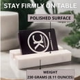 thumbnail image 2 of Business Card Holder for Desk - Business Card Display Holder - Made Of White Carrara Marble - Desk Organizer Stand For Business Cards - Cute Office Desktop Accessory For Men And Women., 2 of 9