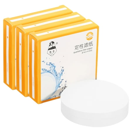 Uxcell 300Pcs 9cm Qualitative Filter Paper Circles, Slow Speed Round Laboratory Filter Paper