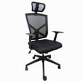 thumbnail image 6 of 2xhome - High Back Black Office Mesh Flip Up Arm Chair with Chrome Plated Nylon Base, Set of 1, 1 piece, 6 of 10