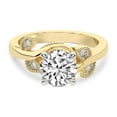 thumbnail image 5 of IGI Certified 2 Carat Round Shape Lab Grown Diamond Engagement Ring | 14K Yellow Gold | Rosé Side Stone Diamond Ring | FG-VS1-VS2 Quality Friendly Diamonds, 5 of 7