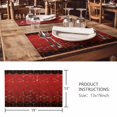 thumbnail image 3 of Placemats 1 Pack, Ombre Red Geometric Woven Placemat, Linen Place Mats for Kitchen/Dining Tables, Modern Abstract Art Washable Table Mats for Party, 3 of 8