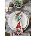 thumbnail image 2 of Red Beige Gnomes Christmas Cloth Napkins Set of 8 Reusable Dinner Napkins, Xmas Ball Gifts Snowflake Cocktail Napkin Washable Table Napkins for Wedding/Holiday Party/Baby Shower 20"x20", 2 of 7