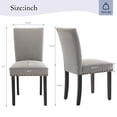 thumbnail image 3 of TEQIN Upholstered Parsons Dining Chairs,2Pcs Dining Chairs,Fabric Kitchen Chairs with Nailhead Trim, Padded Seat Accent Chairs Kitchen Side Chair for Dining Room, Living Room, 3 of 7