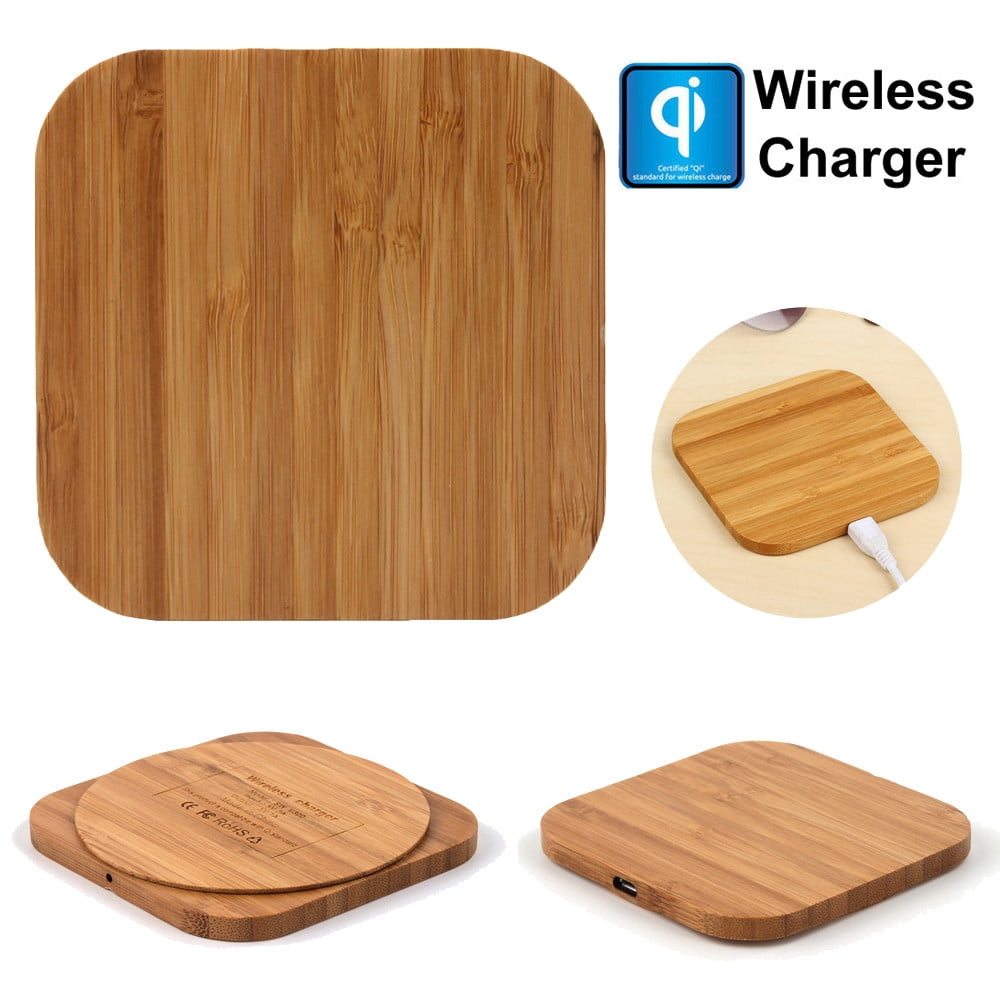 Edgergery Wireless Charger Slim Wood Pad Charging Mat For Galaxy Note 9