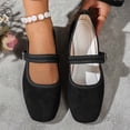 thumbnail image 5 of Rokment Women's Ballet Flat Dress Shoes Fall Stylish Casual Comfortable Ankle Strap Low Heels Walking Loafers for Casual Dressy Black Size 6.5, 5 of 5