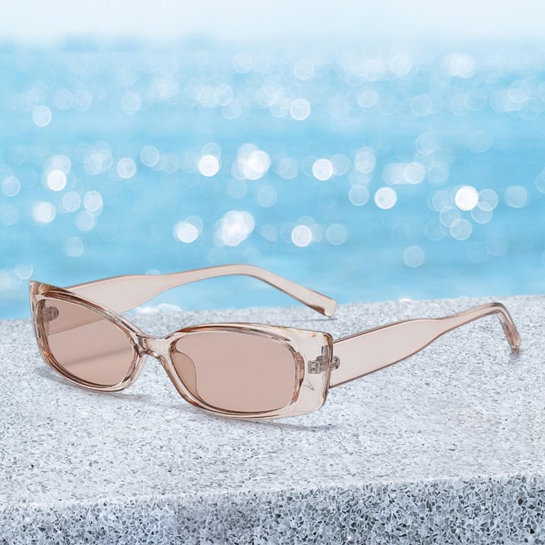 amagogo 2xRectangle Sunglasses Womens Small Square Narrow  display picture 1