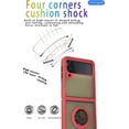 thumbnail image 4 of is Specially Designed for Samsung Galaxy Z Flip3(5G) Anti-Fall,Anti-Fingerprint, Built-in 360° Rotating Ring Bracket Solid and Durable Magnetic car Phone case, Suitable for 6.7inches Women-Red, 4 of 6