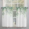 thumbnail image 2 of Eucalyptus Leaves Kitchen Curtains 54 Inches Length, Spring Summer Botanical Window Treatment Curtain Drapes, Watercolor Thermal Insulated Drapes for Basement Hotel RV, 42"x54", 2 Panels, 2 of 6