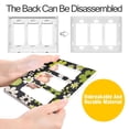 thumbnail image 4 of Yayeee Rocker Switch Wall Plate 1-Gang 4.6"x2.9" Home Decorative Outlet Cover, Green Flower Pattern, 4 of 6