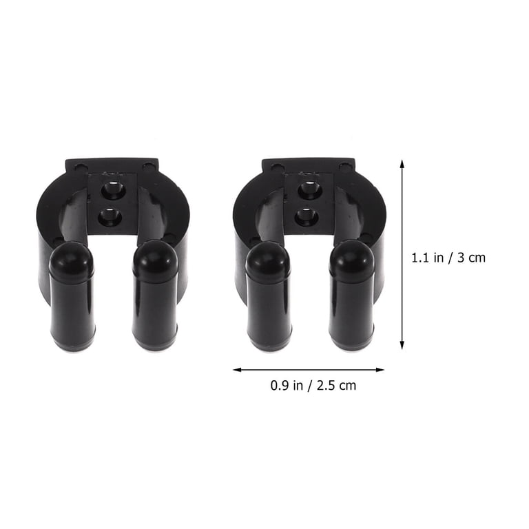 black tip fishing rod holders 40 pcs Fishing Rod Holder Plastic Club Clip Pole Storage Rack Tip Clamps Holder Without Screws Fishing Rod Rack Fishing Tackle (Black), Size: Size2