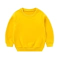 thumbnail image 4 of Kids' Sweatshirt Crewneck Set-in Sleeve Long Sleeve Casual Pullover Basic Comfortable Solid Color Fall Top, 4 of 8