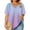 Purple, variant on Blczomt Summer Womens Tops Plus Size V Neck Oversized Tees Gradient Short Sleeve Black Blouses for Curvy Women