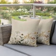 thumbnail image 5 of Pack of 2 Outdoor Pillow Covers 24x24 Inch Waterproof Botanical Throw Pillow Covers,Decorative Couch Pillow Shams Protectors Retro Plant Wildflower Green Leaf Ferns Patio Pillowcases Cushion Covers, 5 of 8