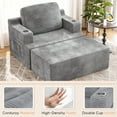 thumbnail image 4 of Homall Oversized Boneless Sofa Chair Deep Seat Sleeper Sofa Chaise Lounge Chair Indoor for living room,Gray, 4 of 8