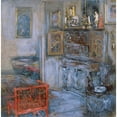 thumbnail image 2 of Alois Hänisch 12x12 Black Ornate Wood Framed Double Matted Museum Art Print Titled: Interior (1905), 2 of 5