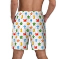 thumbnail image 3 of Kdxio Undersea Animals Print Men's Swim Trunks with Compression Liner 7 Inch Inseam Quick Dry Swim Shorts, 3 of 7