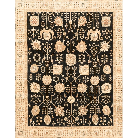 Ahgly Company Machine Washable Indoor Rectangle Abstract Bakers Brown Area Rugs, 4' x 6'