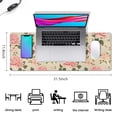 thumbnail image 5 of Long Mouse Pads for Desk,Pioneer Flower Floral Print Pattern Desk Mats on Top Of Desks, Desk Mouse Pad Extra Large with 3mm Non-Slip Base and Stitched Edge for Gaming,Office,Work,Home 31.5"x11.8", 5 of 6