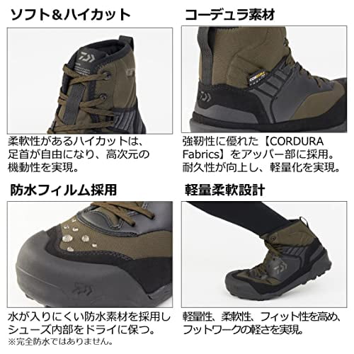 Daiwa Shoes/Fishing DS-2680-H Moss Green 25.5