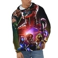 thumbnail image 2 of Power Rangers Mens Active Sweatshirts Cozy Hoodie 3d Graphic Sweater Casual Winter Clothes Tops Coat Small, 2 of 7
