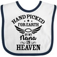 thumbnail image 3 of Inktastic Handpicked for Earth by My Nana in Heaven with Angel Wings Boys or Girls Baby Bib, 3 of 4