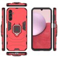 thumbnail image 6 of Allytech for Samsung Galaxy A14 5G Case with Tempered Glass Screen Protector, Ring Holder Kickstand Full Body Protective Heavy Duty Rugged Tough Hybrid Bumper Case Cover for Samsung A14 Phone, Red, 6 of 6
