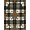 Brown Black Cream, Pattern 2, variant on ODIKA Plaid Cornerstone Motif Panel Farmhouse Border Vintage Door Retro Refined for Entryway, Kitchen, Laundry Room, Stain Resistant Thin Throw