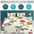 thumbnail image 5 of Rose Pattern Quilt Cover Set Fashionable Printed Bedding Covers with Pillowcase Home Textiles, Twin (68"x86"), 5 of 5