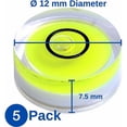 thumbnail image 3 of Nivel de burbuja, paquete de 5, Ø 12 mm de diámetro, nivel de burbuja de precisión con burbuja de aire, mini nivel de burbuja para cámaras, camping y caravanas, nivel de burbuja, 3 of 5