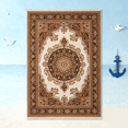 thumbnail image 5 of JERFIT Traditional Ivory Medallion Area Rug 7x10, Non-Shedding Stain Resistant Polypropylene Rug for Living Room, Bedroom, Dining Room, High Traffic Areas, 5 of 5