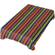 SKYSONIC Mexican Tablecloth Mexican Serape Blanket for Mexican Party Wedding Cinco De Mayo Fiesta Decorations Outdoor Picnics Dining Table Cover, Large Square Table Cloth 54x54In