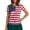 v#18Red109, variant on WAYUTE Womens Shirts Colorful Stars & Fireworks Pattern Short Sleeve V Neck Celebrate America'S 250Th Anniversary For 4Th Of July Holiday Nautical Tops,White,Xl
