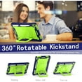 thumbnail image 4 of elitegadget Case for iPad Air 11 Inch (7th/6th Generation 2025/2024) - Dual Layer Protective Heavy Duty Impact Resistant Case Cover with Rotating Ring Stand (Navy Blue/Green), 4 of 6