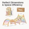 thumbnail image 2 of Tiny Land Pikler Triangle Set, 7-in-1 Foldable Pikler Triangle Climbing Toys Set for Kids,Baby Indoor Playground Jungle Gym, Wooden Montessori Climbing Set for Toddler, 2 of 6