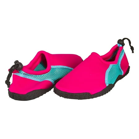 New Womens Water Shoes - Sara Z Womens Neoprene and Mesh Water Beach Shoe Size 5-6 Fuchsia/Turquoise