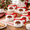 Red, Brown-6-11 oz, variant on Pink Santa Ceramic Coffee Mugs, 16 oz, Set of 6, Holiday Drinkware