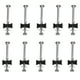 thumbnail image 2 of 10 tornillos para trampolín, accesorios resistentes para trampolín con espaciadores para postes de cerramiento. Largo, 2 of 5