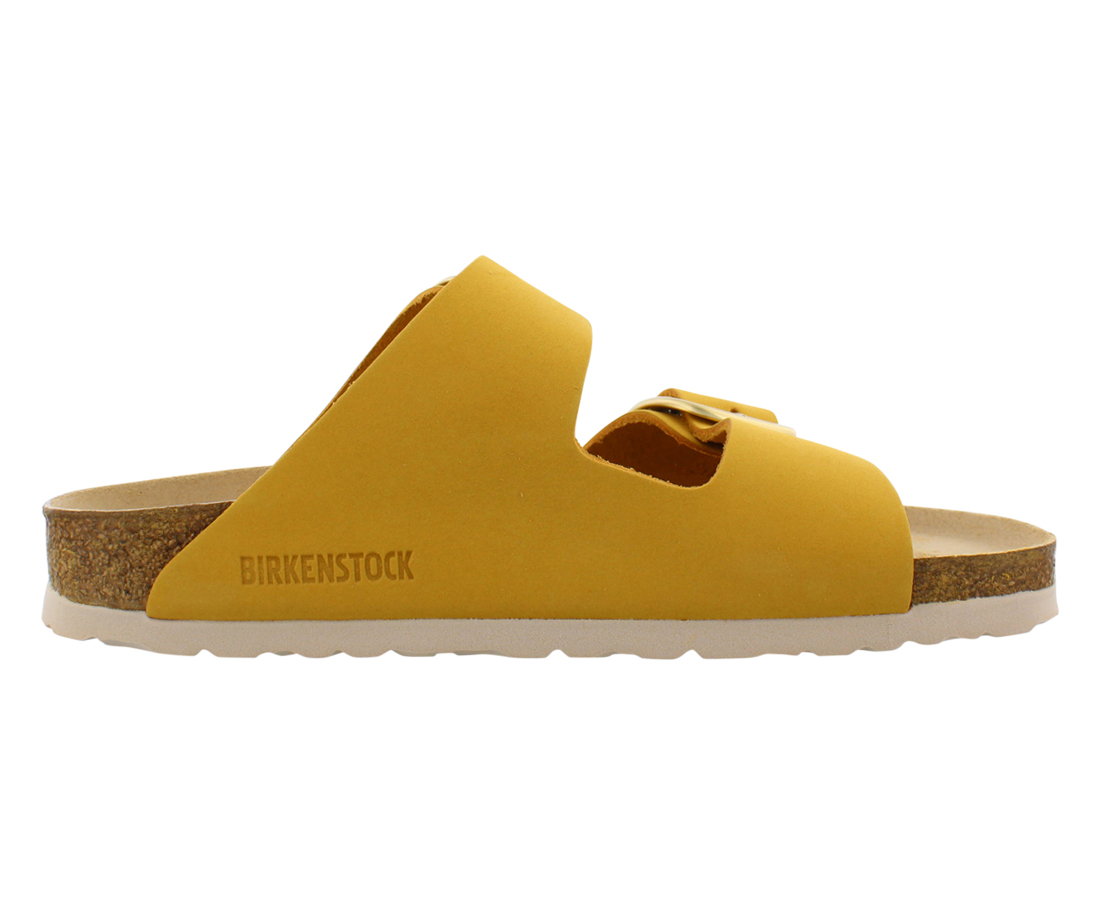 Birkenstock Arizona Big Buckle Nubuck Narrow Unisex Shoes Size: 3; Color: Ochre