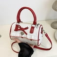 thumbnail image 3 of Sweet Polka Dot Bow Handbag , Cute Pillow Shape Shoulder Bag For Women, Multifunctional, 3 of 8