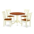 thumbnail image 2 of DLCL5-BMK-W 5PC Round 42 inch Table and 4 Double X back Chairs, 2 of 6