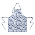 thumbnail image 2 of Pioneer Flower Floral Print Pattern Apron for Women and Men, Cotton Linen Waterproof with Pockets, Adjustable, 33x27 Inch for Kitchen, Gardening, BBQ, Salon, 2 of 6